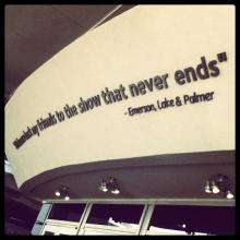 Theatre with an ELP quote over the awning, I forget where, maybe Sheffield