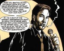 Bill Hicks as drawn by Steve Dillon in "Preacher"